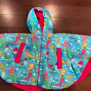 Fleece Mermaid Hooded Blanket/Poncho
